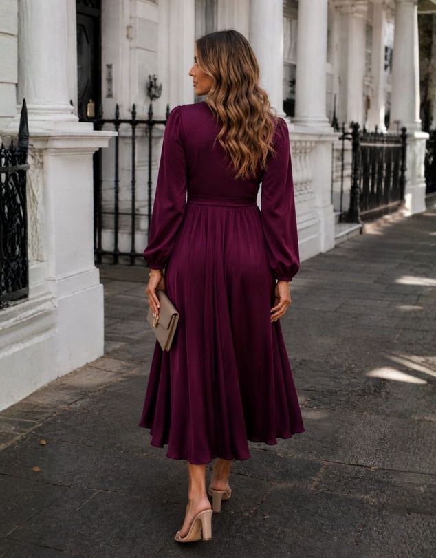 Esther Luxe - Bryleigh Dress - Bordeaux