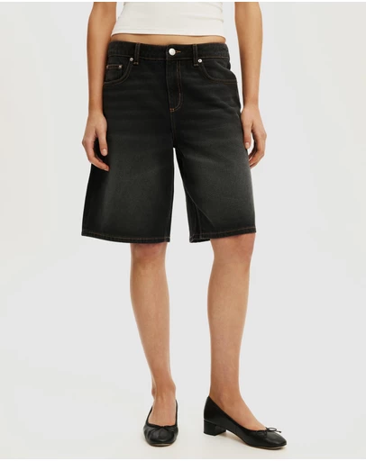 Cotton On - Baggy Denim Shorts