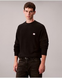 Calvin Klein Jeans - Waffle Cotton Monogram Jumper