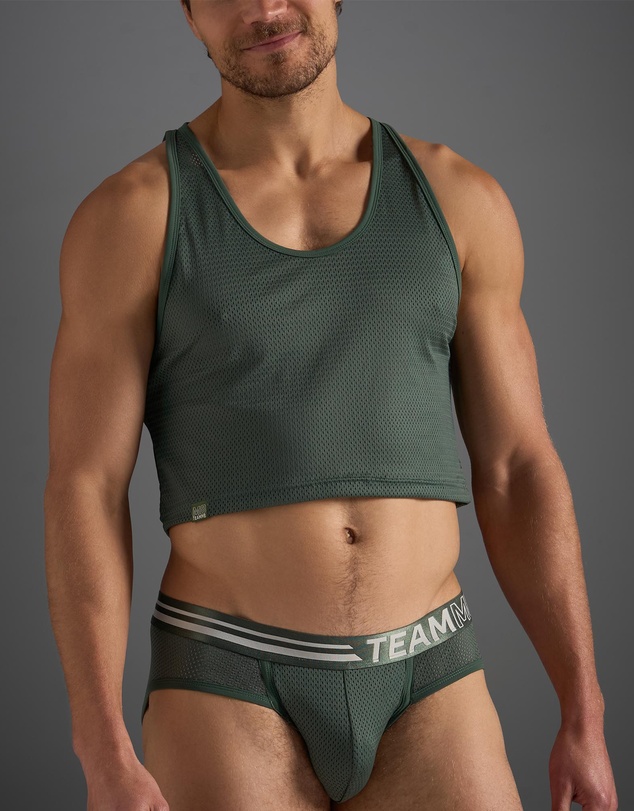 TEAMM8 - Racer Mesh Crop Singlet