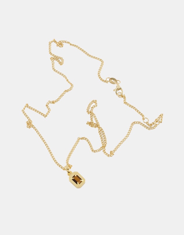Serge DeNimes - Gold Tiger's Eye Blush Necklace