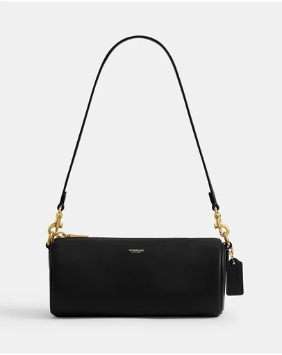 Coach - Natural Grained Leather Barrel Bag