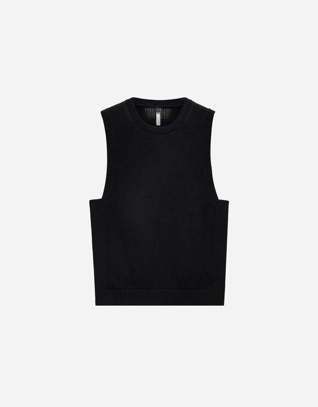Calibre - Mesh Knit Crew Neck Tank Black