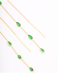 Lovisa - Gold Plated Station Pear Threader Earrings