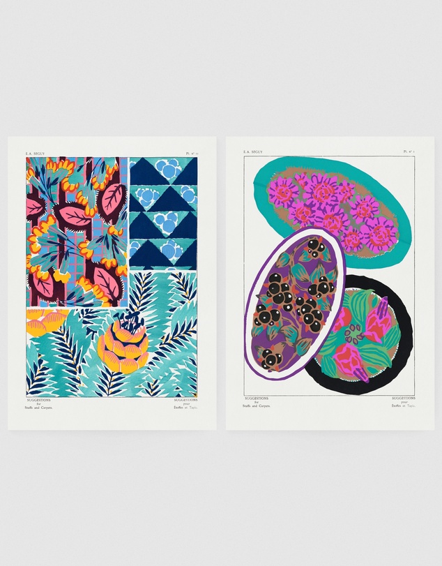 Inka Arthouse - Set of 2 Floral Patterns by E.A. Séguy Art Prints