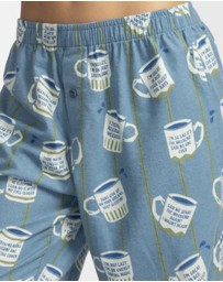 Mitch Dowd - Cuppa Joe Flannel Pyjama Pant - Blue