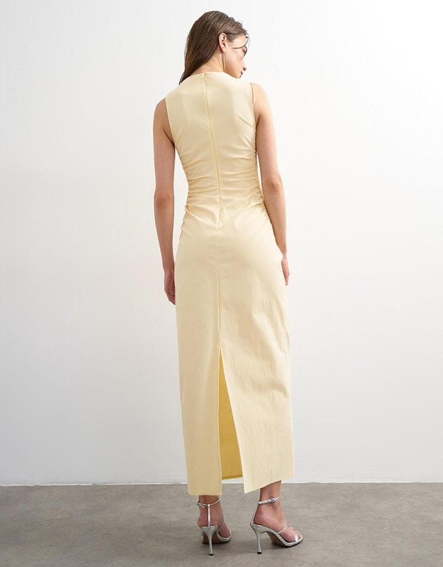 TOPSHOP - Sadie Ruched Sl Midi Dress Wvn