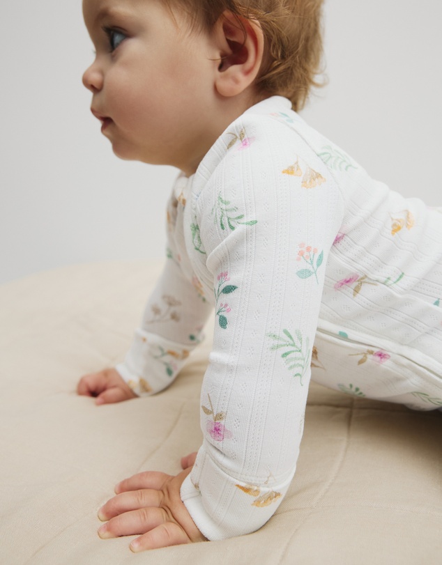 Country Road - Organically Grown Cotton Blend Pointelle Jumpsuit