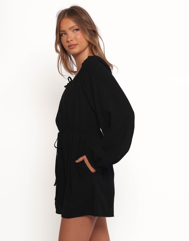 Petal & Pup - Shyre Tie Waist Playsuit - Black