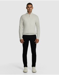 yd. - Eddie 1/4 Zip Cable Knit