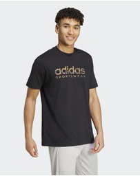 adidas Sportswear - Camo Linear Graphic Tee Mens