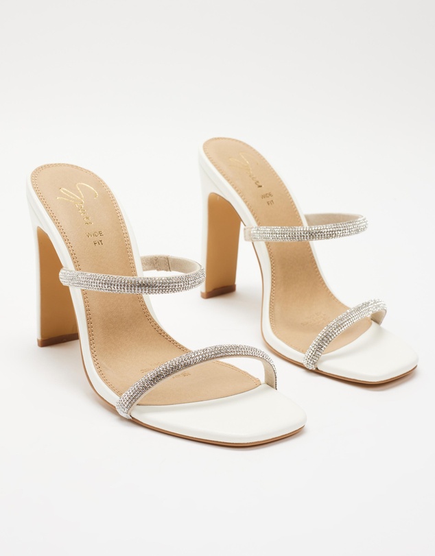SPURR - Kimmi Wide Fit Crystal Heels - ONLINE EXCLUSIVE