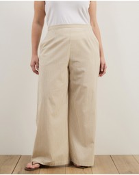 Atmos&Here Curvy - Charlie Wide Leg Stripe Pants