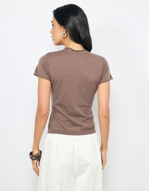 AERE - Ari Semi-Sheer Merino Wool Knit Top