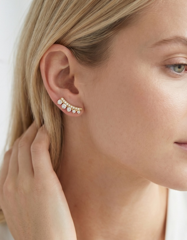 Izoa - Lina Crystal Stud Earring
