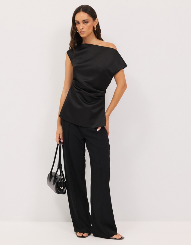 Calli - Marla Off-Shoulder Satin Top