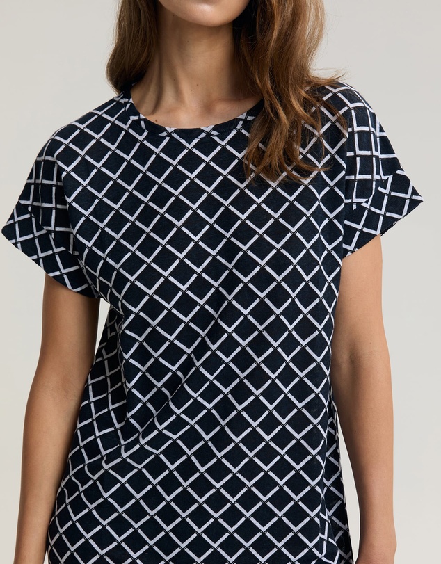 Sportscraft - Geo Print Linen Mini Dress
