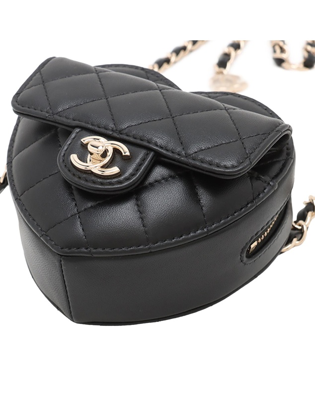Pre-Loved by Azura Reborn - Pre-Loved Mini Lambskin CC in Love Heart Belt Bag