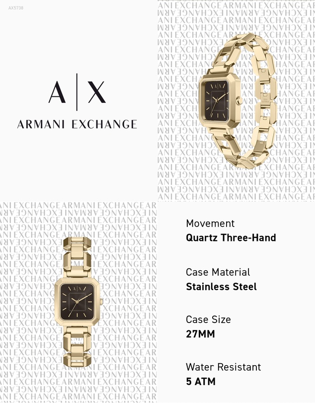 Armani Exchange - Gold Tone Analogue Watch