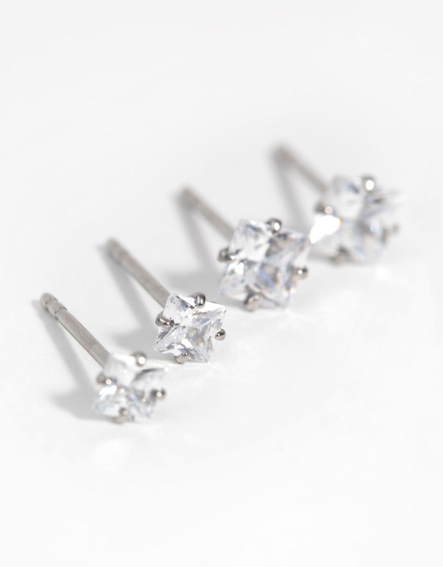 Lovisa - Surgical Steel Square Stud Earring Set