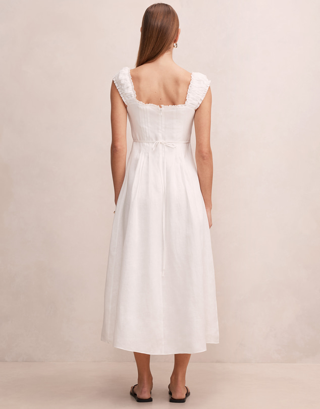 Forever New - Adriana Pintuck Linen Midi Dress