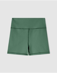 Zulu & Zephyr - Stripe Rib 4 Inch Bike Shorts