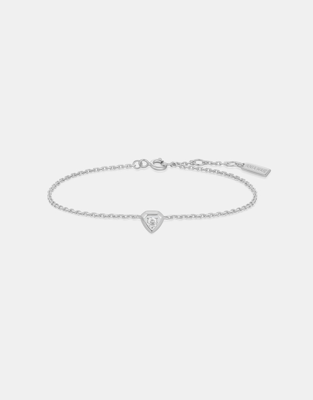 Ania Haie - Ania Haie Silver Sparkling Tiny Shield Bracelet