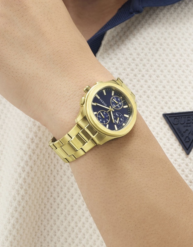GUESS - GUESS Men's Gold-Tone Multifunction Watch