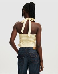 Cotton On - Luxe Linen Halter Top