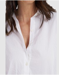 CAMIXA - Exal Oversized Frayed Edge Cotton Shirt