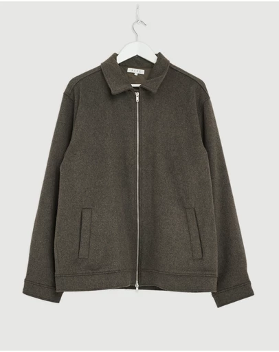 Revibe - Repaired AERE Wool Double Zip Jacket - International-L