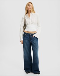 Cotton On - Drew Rouched Long Sleeve Shirt