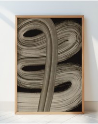 Olive et Oriel - Beige Strokes No 4 by Treechild Art Print
