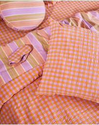 Mosey Me - Kumquat Bloom Seersucker Flat Sheet