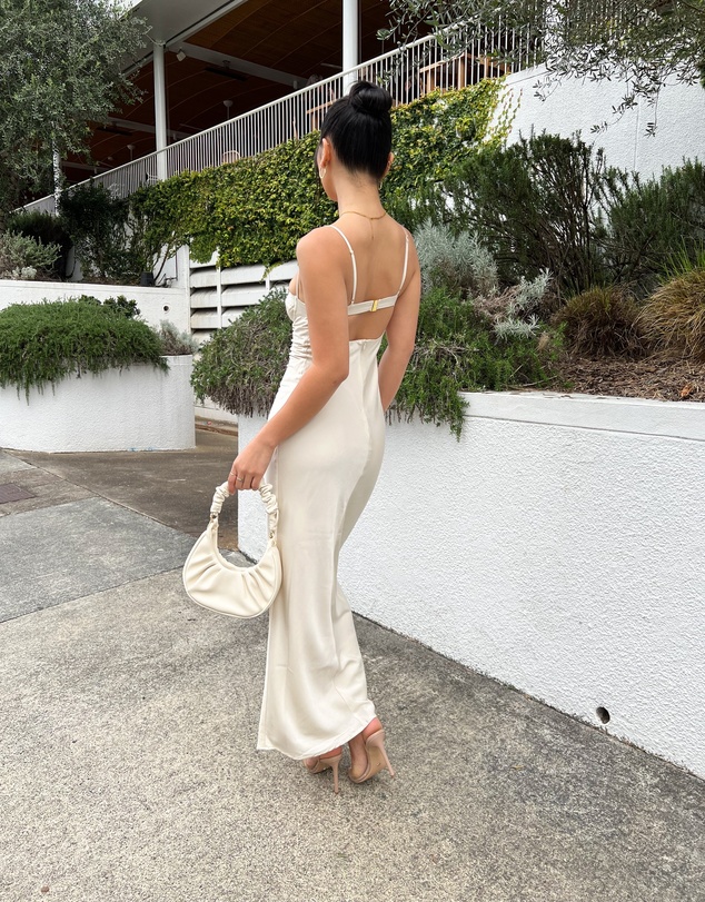 Beginning Boutique - Mariana Cream Lace Bust Midi Dress