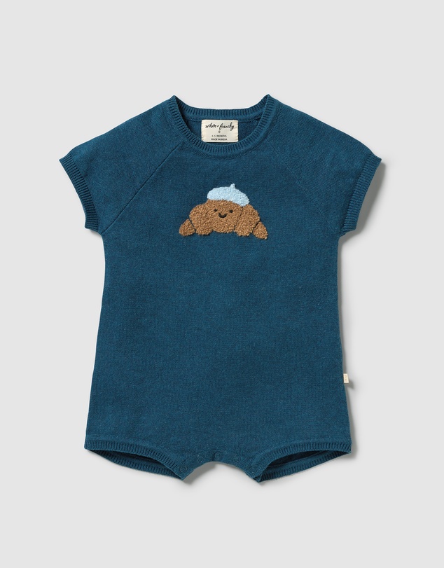 Wilson & Frenchy - Little Croissant Organic Knitted Growsuit - Babies