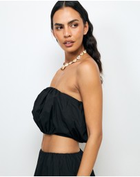 AERE - Quill Strapless Top