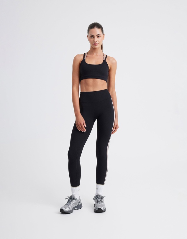 Upstate - Air Sculpt 7/8 Stripe Tight - Black