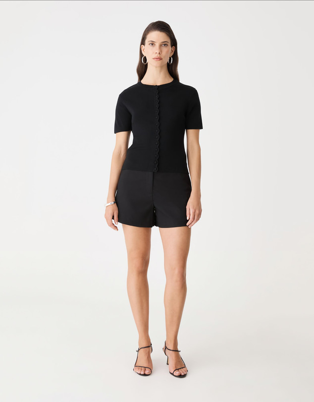 Forcast - Mel Short Sleeve Scallop Knit