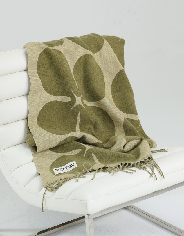 Morgan & Taylor - Ginger Throw Blanket in Green