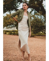 NEXT - Textured Bandeau Midi Dress