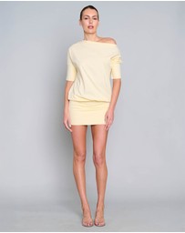 Love and Nostalgia - Gabby Ballet Tee Dress - Lemon Yellow
