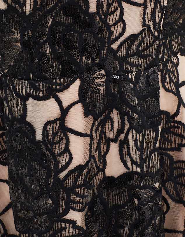 Montique - Brea Embroidered Mesh Cocktail Dress