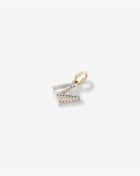 Michael Hill - Diamond Letter M Initial Pendant in 10kt Yellow Gold