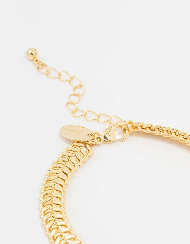 Lovisa - Thick Gold Plated Brass Herringbone Bracelet