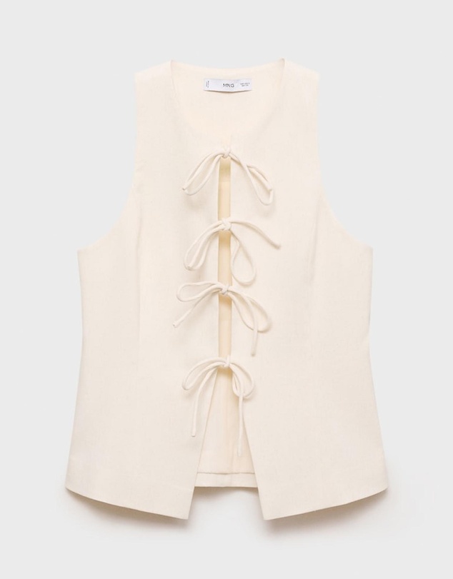 M.N.G - Ana Linen-Blend Top