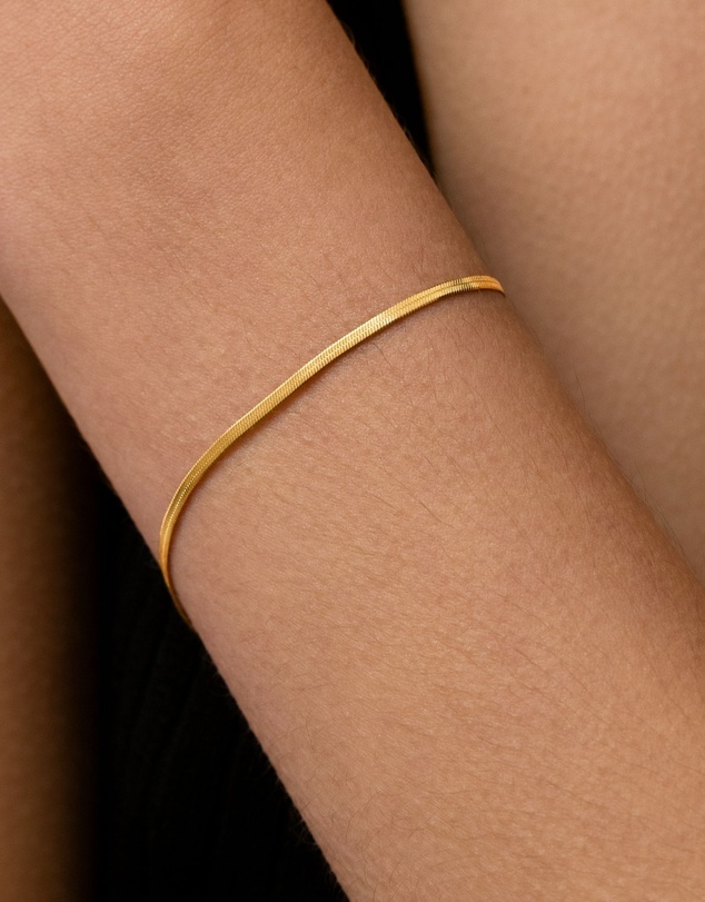 SAINT VALENTINE - Sphinx 2mm Snake Chain Bracelet - Gold