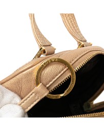 Pre-Loved by Azura Reborn - Pre-Loved loewe Structured Leather Top Handle Handbag Everyday Essential Accessory