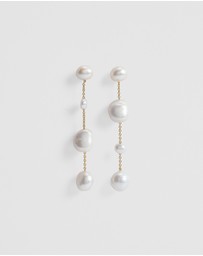 Country Road - Lila Freshwater Pearl Long Drop Earring