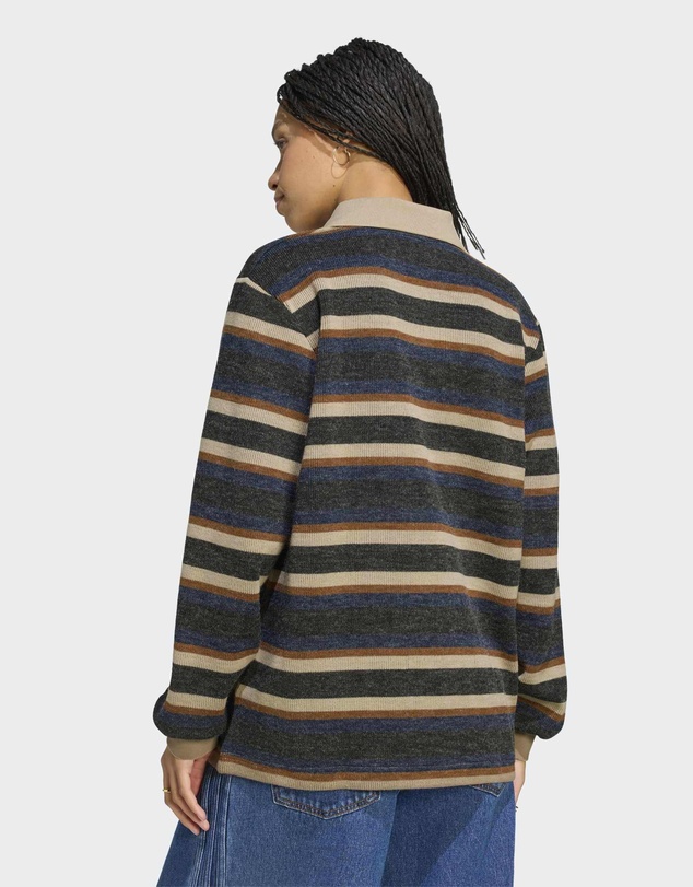 adidas Originals - STRIPE KNITTED POLO TOP Womens